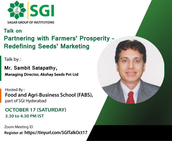Talk on Partnering with Farmers’ Prosperity – Redefining Seeds’ Marketing