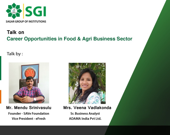Talk on Career Opportunities in Food & Agri Business Sector